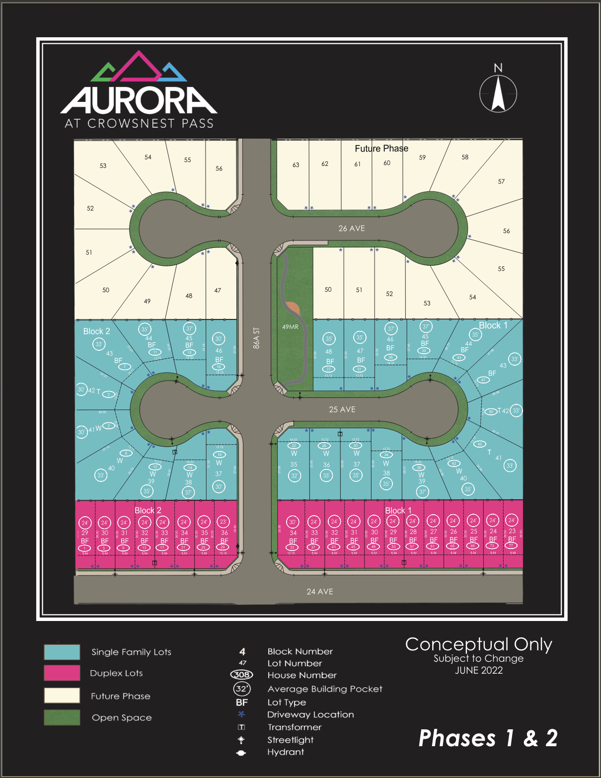 Aurora community development map